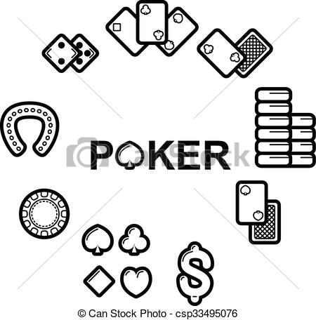 450x456 Vector Set Of Casino Icons. Vector Set Of Casino And Poker