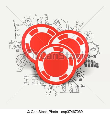 450x470 Drawing Business Formulas Casino Chips Vector