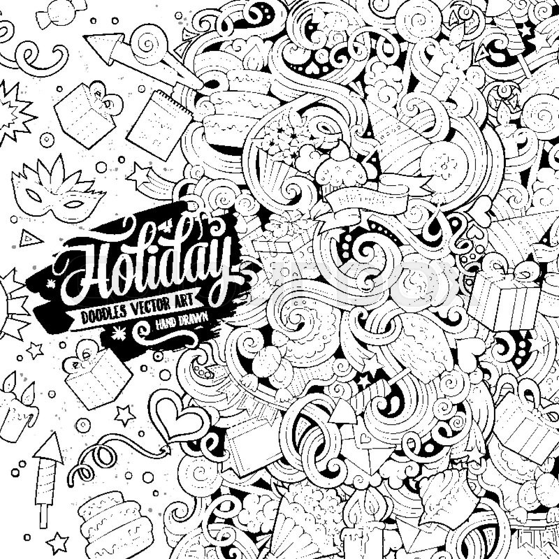 800x800 Cartoon Cute Doodles Hand Drawn Casino Frame Design. Colorful