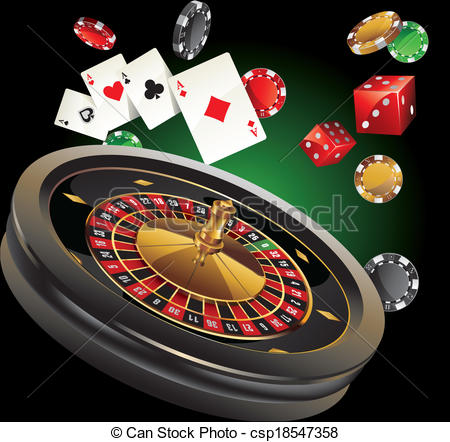 450x442 Roulette Casino Clipart Vector