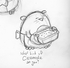240x231 Sketch Of Etym Holding A Casserole Dish For This Week'S