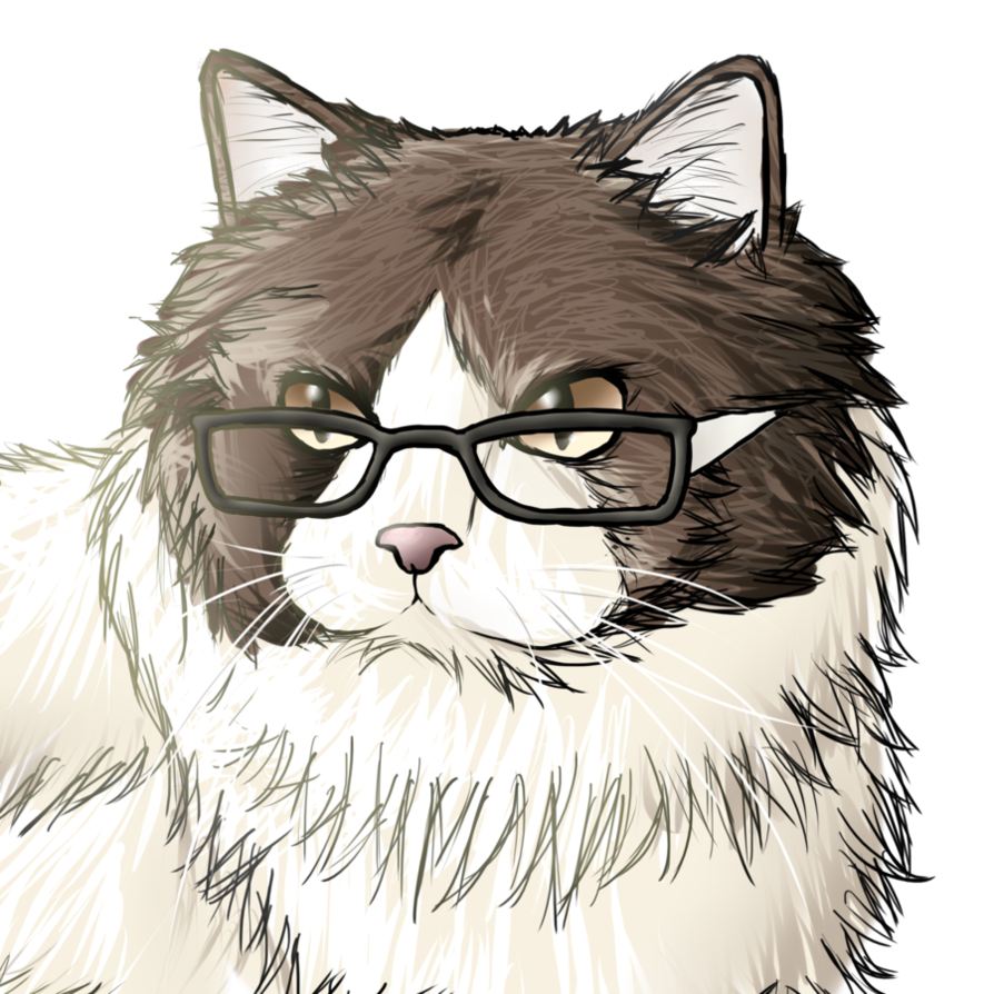 894x894 Commission A Cat With Glasses By Naoyin