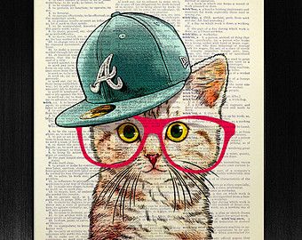 340x270 Kawaii Kitten Nerd Glasses, New Home Housewarming Gift Anniversary