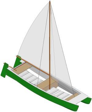 300x365 15' Sail Catamaran