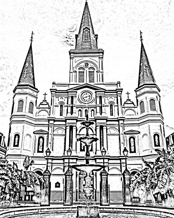 592x740 St Louis Cathedral And Fountain Jackson Square French Quarter New
