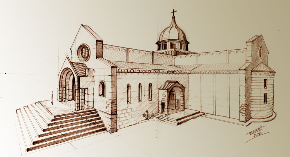 1000x541 Cathedral Pencil Drawing Sketch Br Keep Sketching!!
