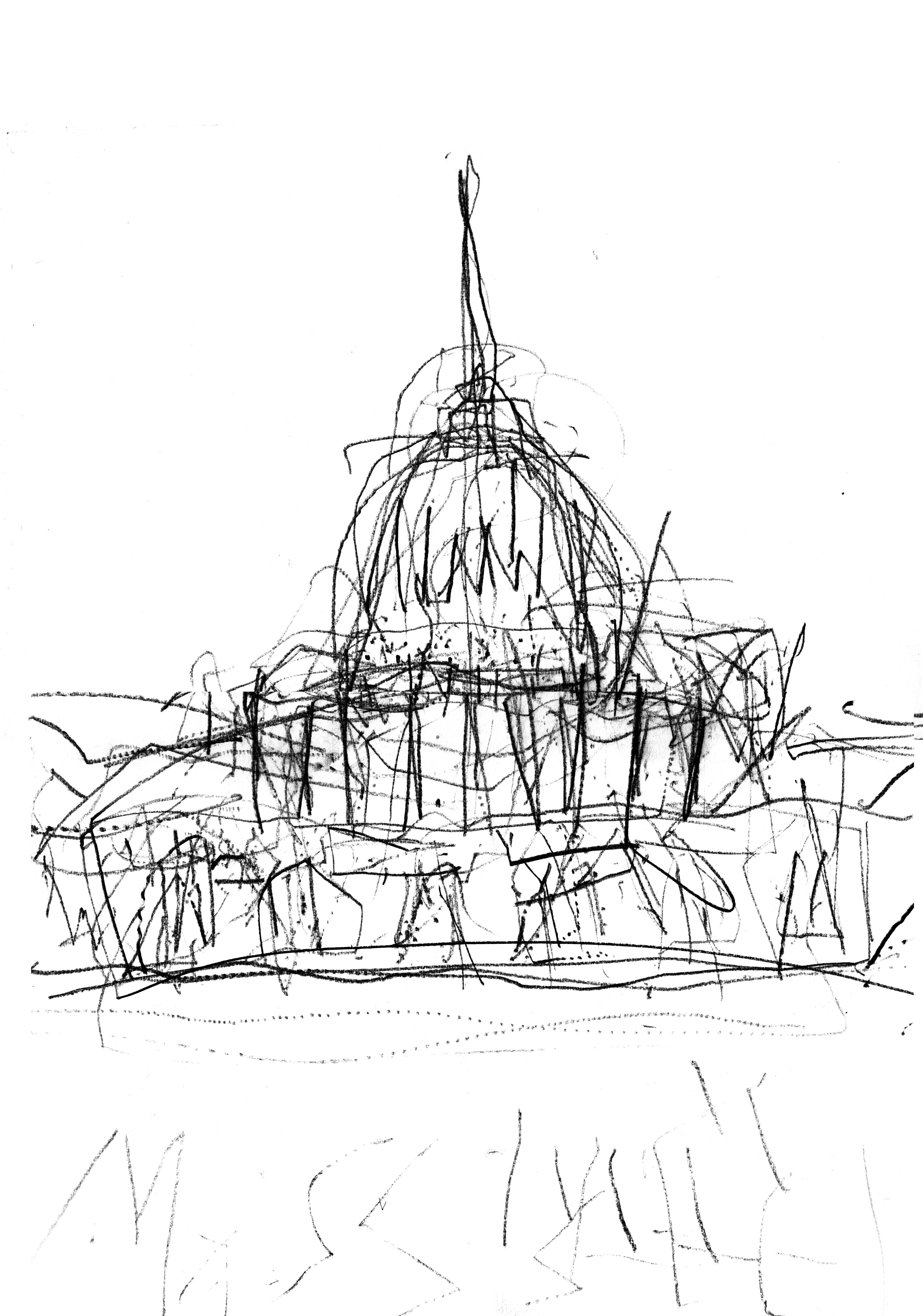 5100x7274 Extended Arm Drawing Of St Paul's Cathedral