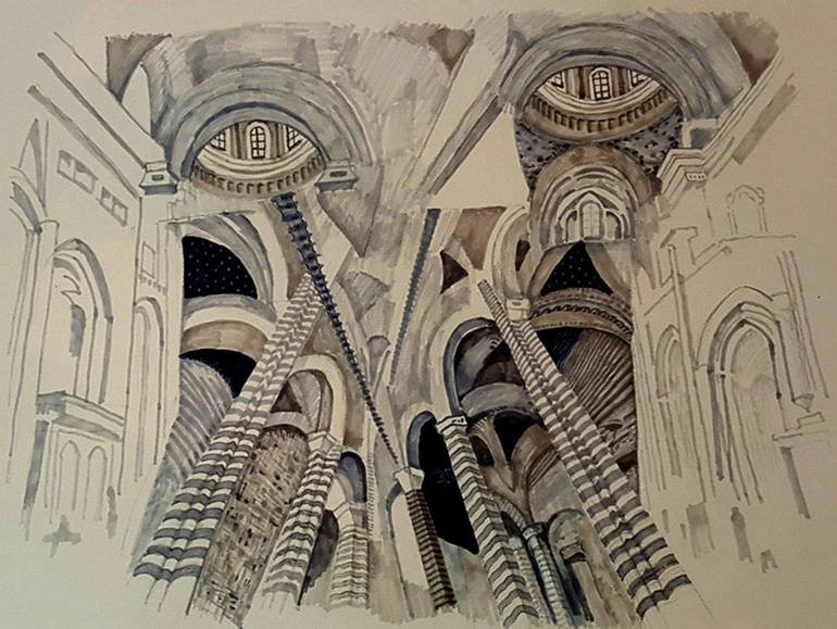 770x579 Saatchi Art Cathedral 6 Drawing By Joel Schechter