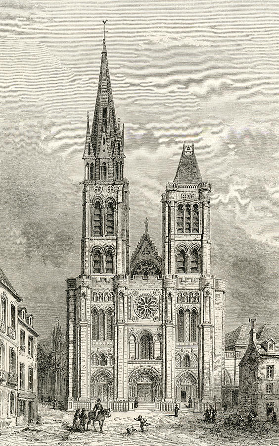564x900 The Cathedral Of St. Denis, With The Drawing By Vintage Design Pics