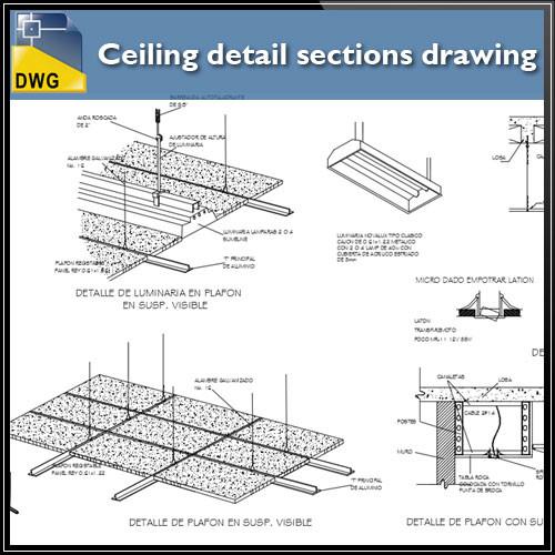 500x500 Free Ceiling Detail Sections Drawing Cad Design Free Cad