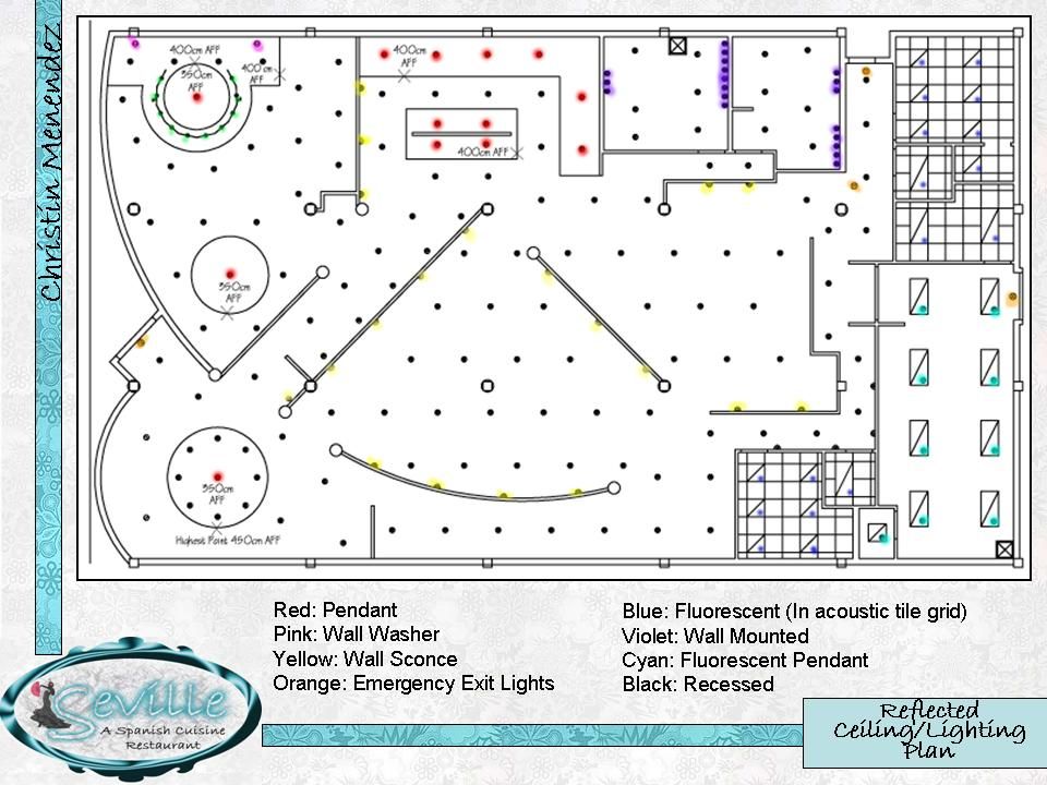 960x720 Ceiling Plan Restaurant Reflected Ceilinglighting Plan (Non
