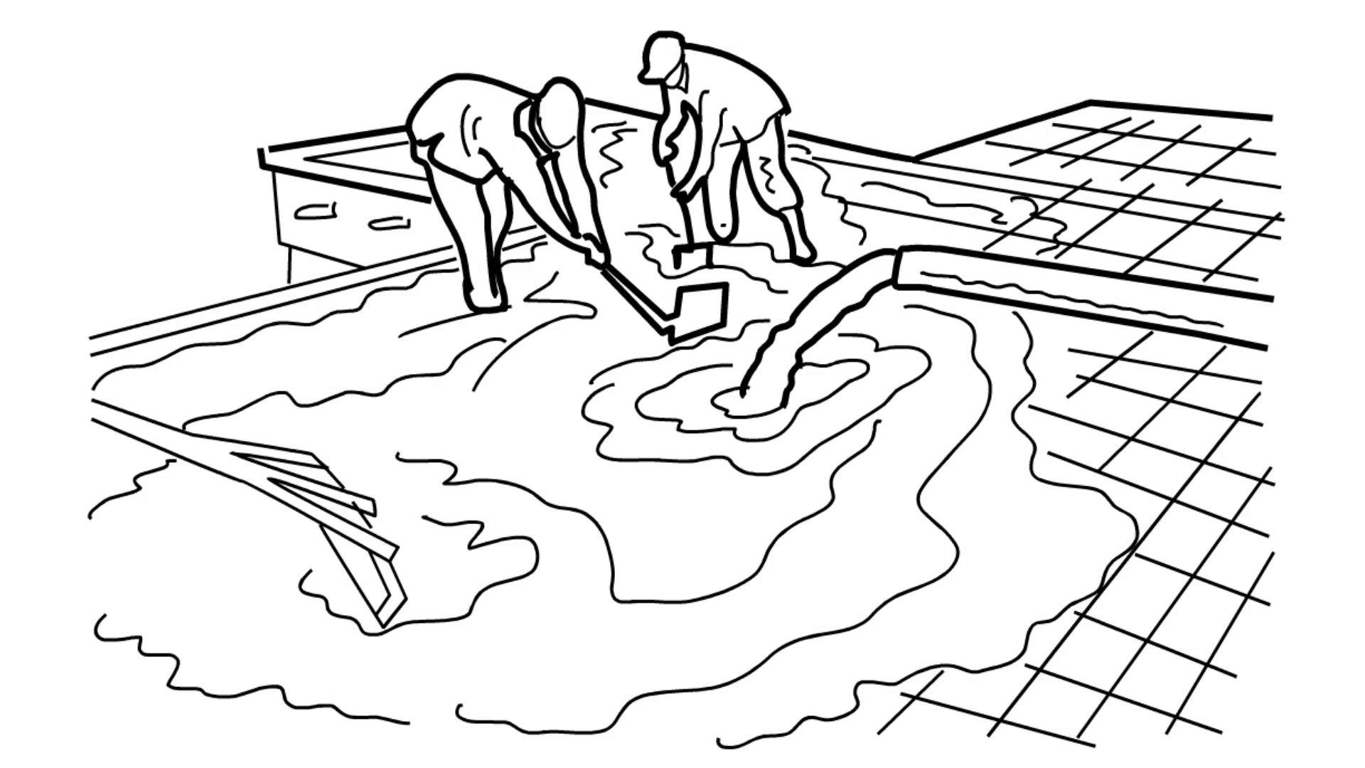 1920x1080 Construction Workers Laying Concrete On Under Construction