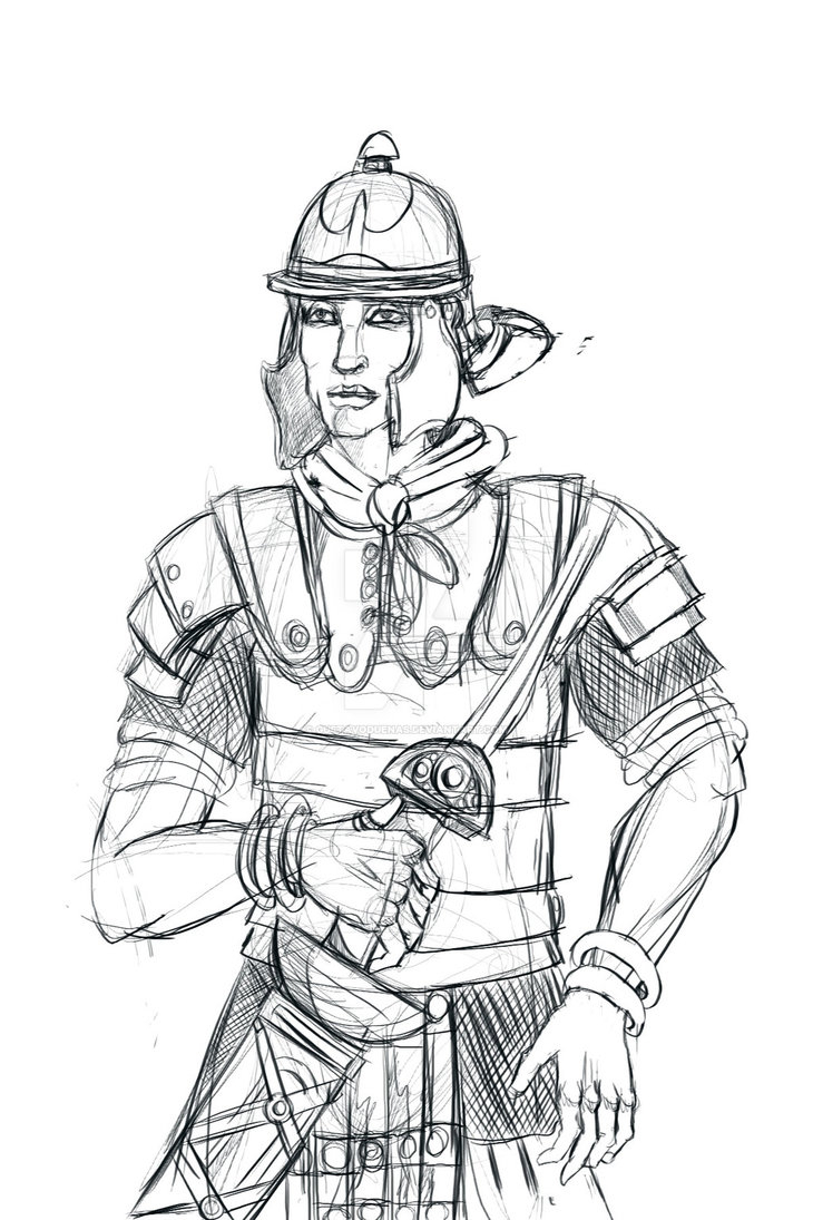 730x1095 Roman Soldier Sketch Roman Centurion Sketch.