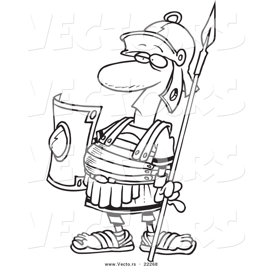 1024x1044 Vector Of A Cartoon Centurion Guard