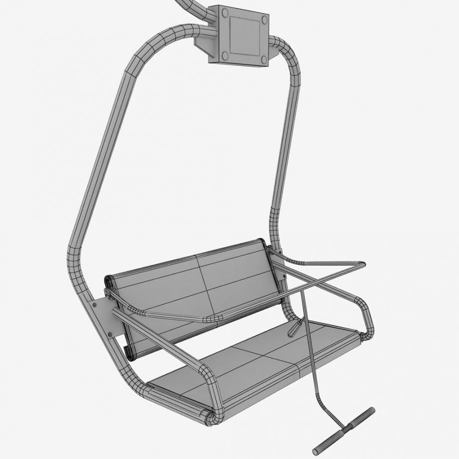 920x920 Ski Lift Chair Small 3d Model