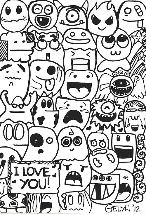 500x733 40 Awesome Cute Doodles Images