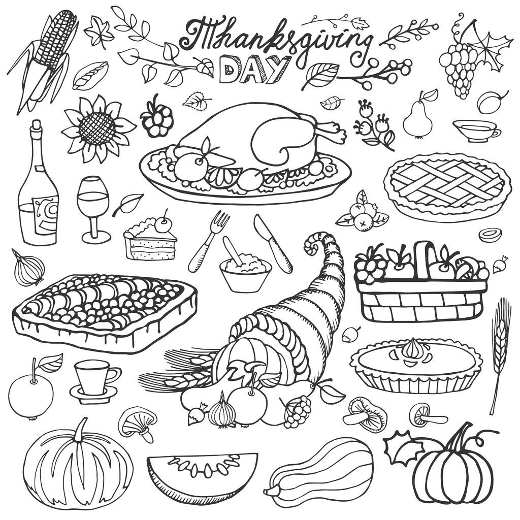 1024x1024 Thanksgiving Day Icons And Cliparts Harvest Cornucopia, Turkey