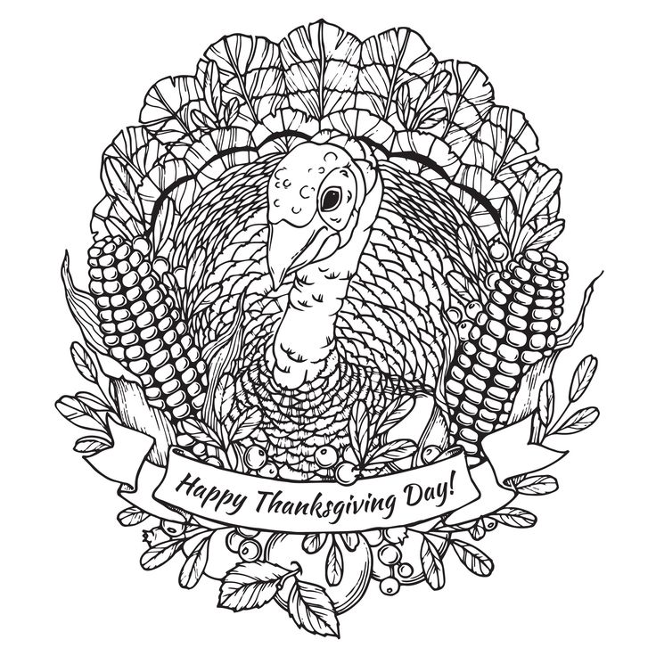 736x736 16 Best Thanksgiving Day Coloring Pages Images