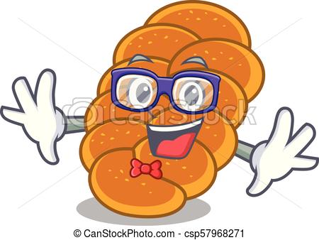450x338 Geek Challah Character Cartoon Style Vector Illustration Vectors