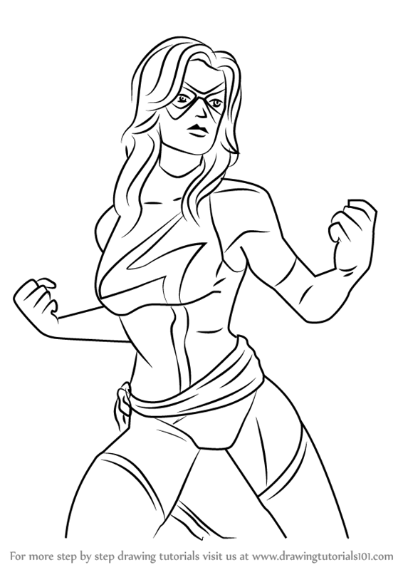 566x800 Learn How To Draw Ms. Marvel From Marvel Contest Of Champions