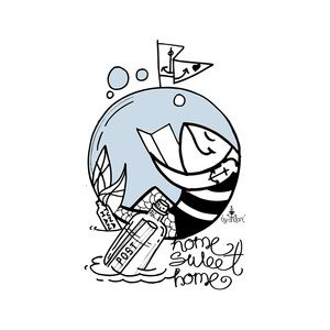 300x300 Tuna Sweet Home. One Of My Surf Art Drawings. My Website Offers