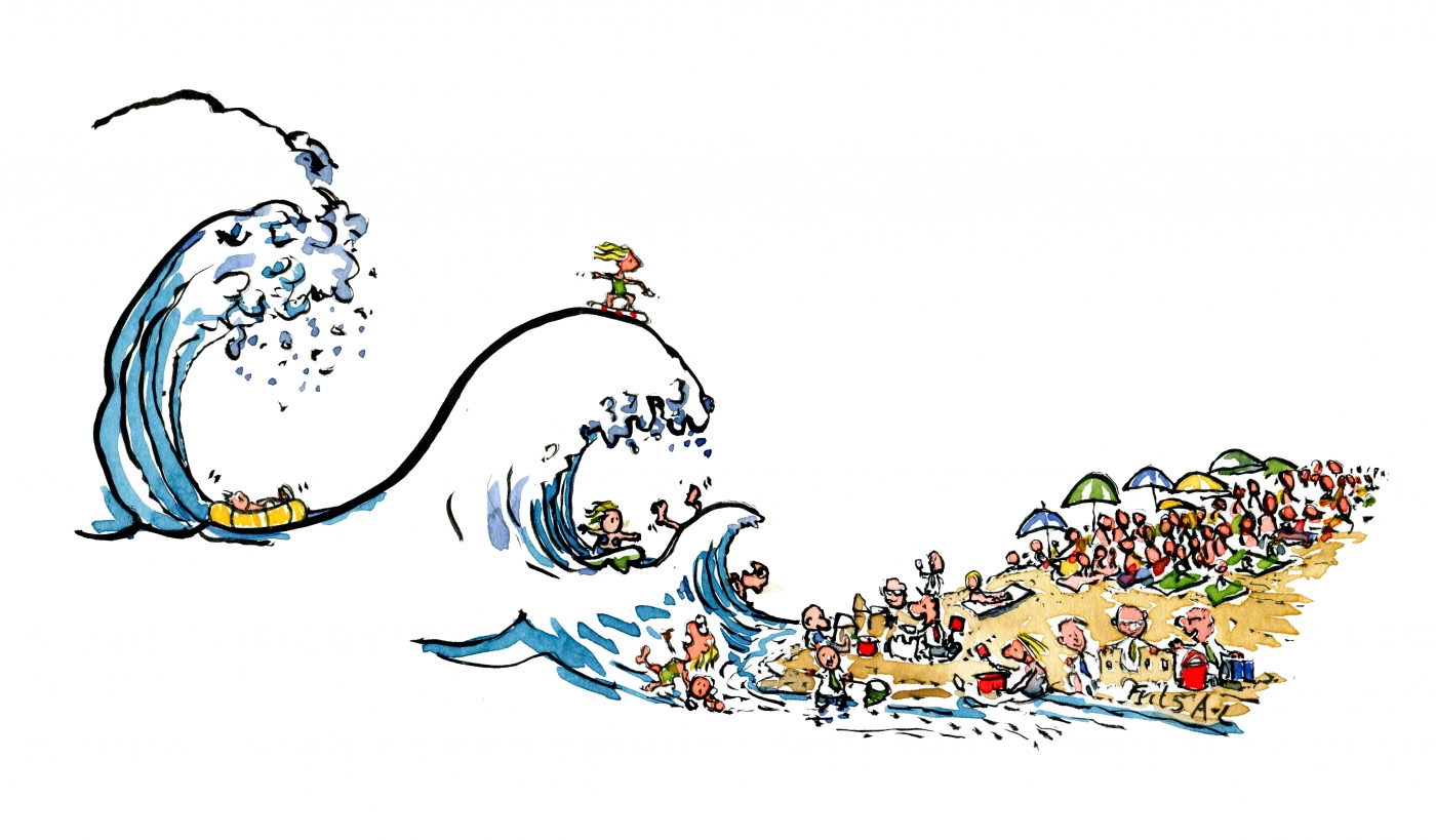 1400x819 Waves Of The Future Global Change Illustration By Frits Ahlefeldt