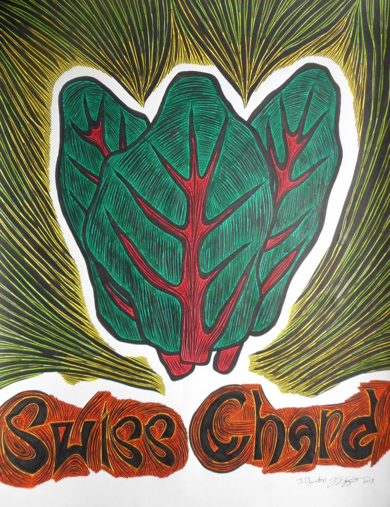 770x1001 Saatchi Art Swiss Chard Drawing By Jarrett Bywaters