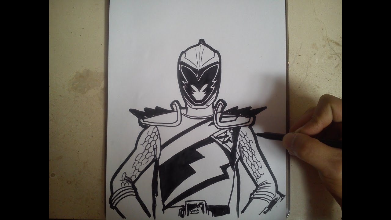 1280x720 Como Dibujar Power Ranger Dino Charge