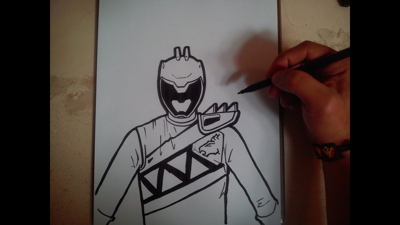 1280x720 How To Draw Power Ranger Dino Charge