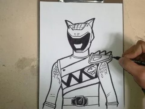 480x360 How To Draw Power Ranger Dino Charge Aqua How To Draw Power