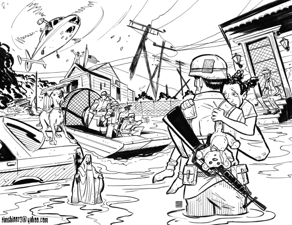 1017x786 Katrina Charity Comic Inks By Timshinn73