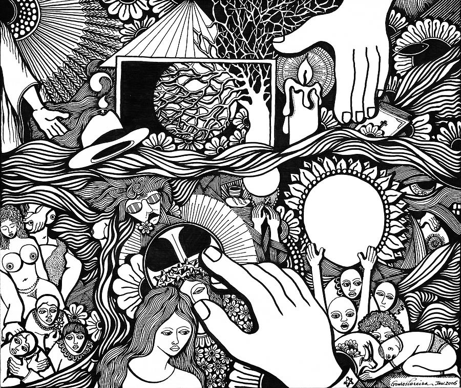 900x759 My God And I That Have No Charity Drawing By Jose Alberto Gomes