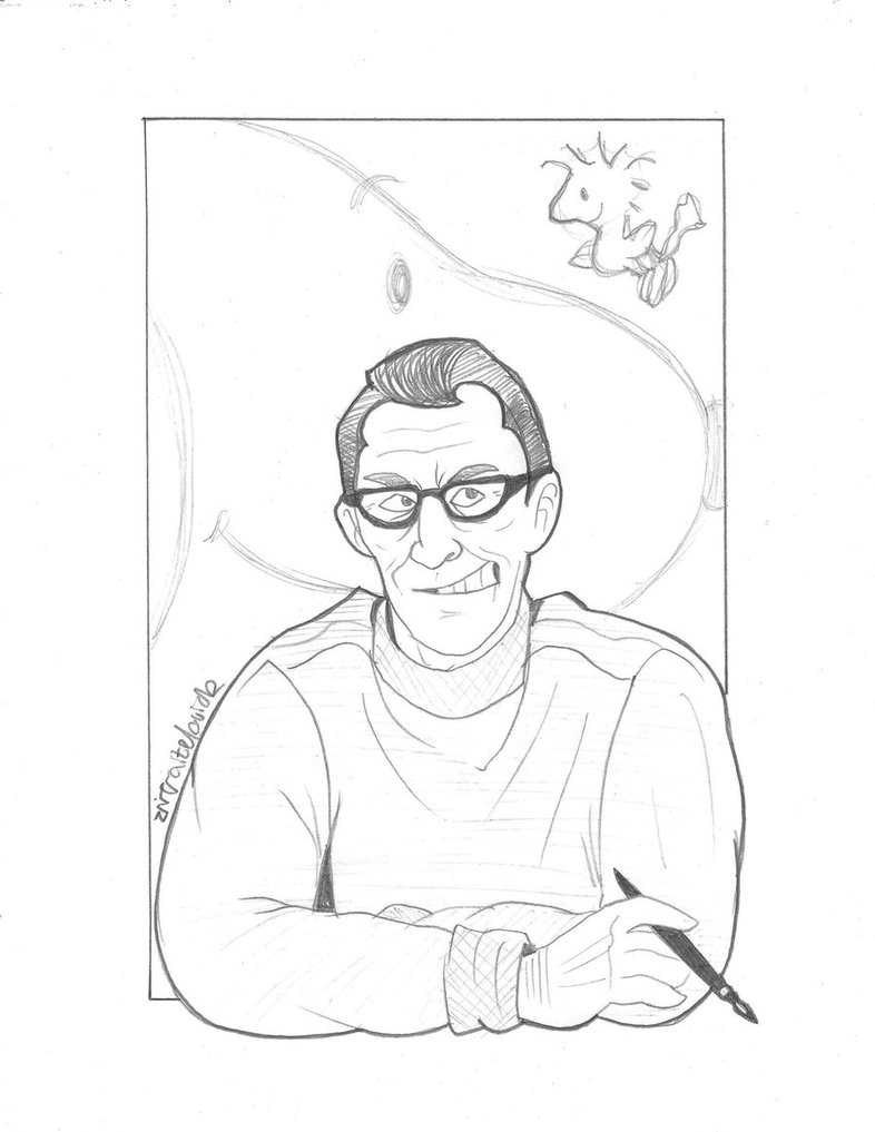 786x1017 Charles M. Schulz (Drawing) By Creativ Ziv