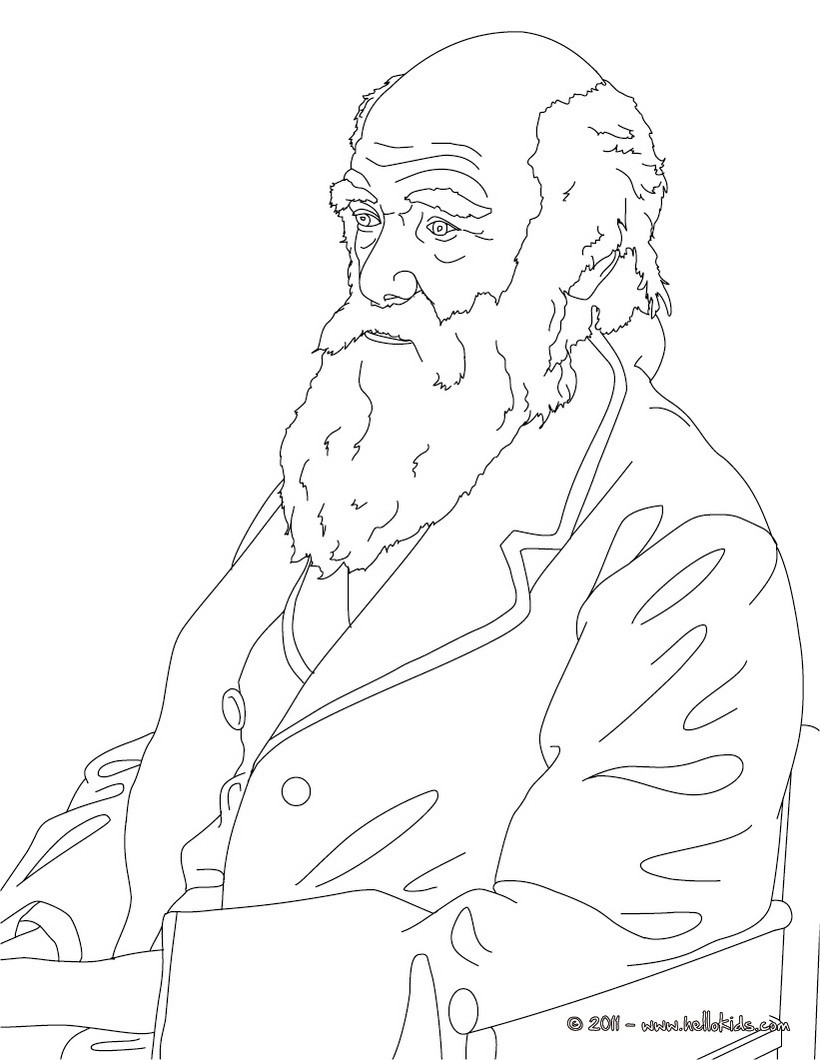 820x1060 Charles Darwin Coloring Pages