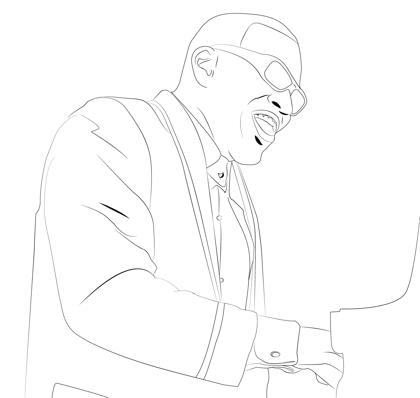 1417x1345 Ray Charles By Felipecpereira