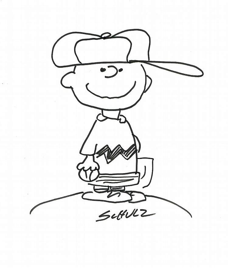 750x882 Charles Schulz Drawing Of Charlie Brown.