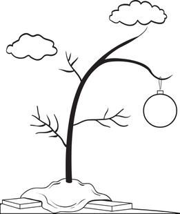 261x310 Free Printable Charlie Brown's Christmas Tree Coloring Page