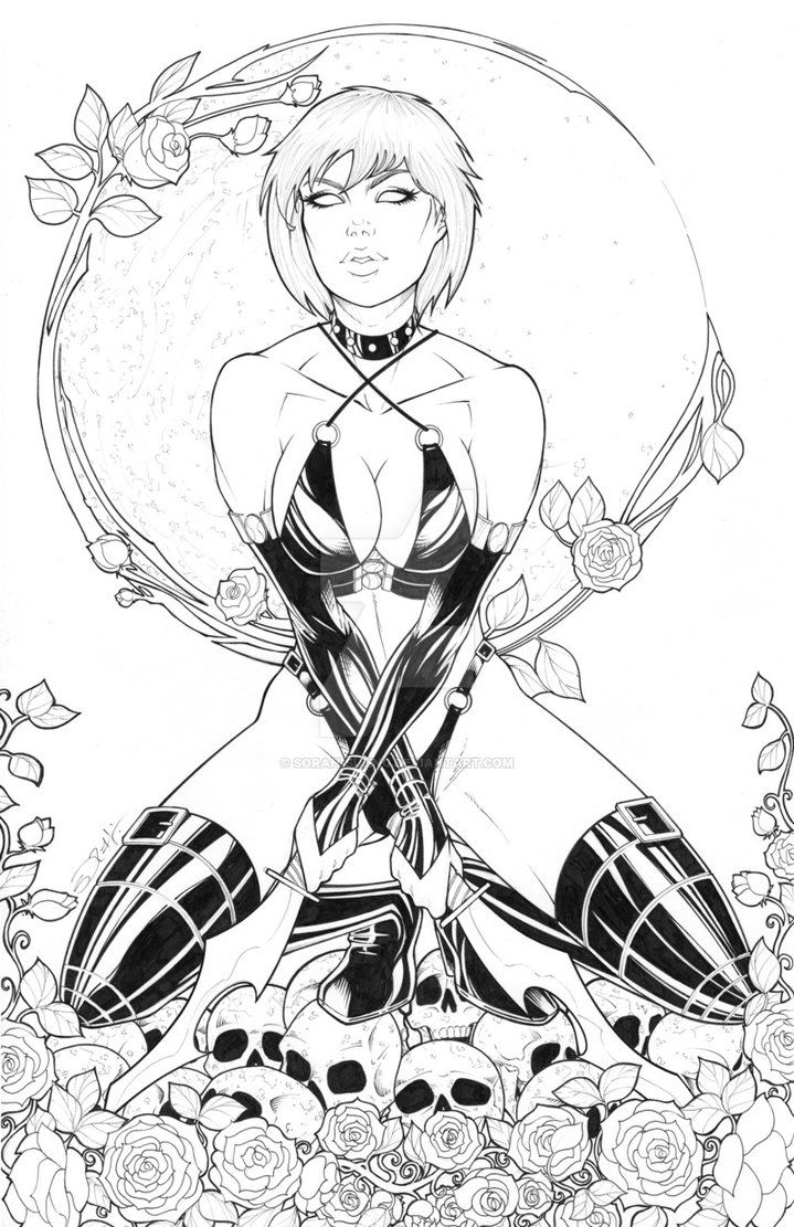 719x1111 Chastity Pre Show Commission For Denver Comic Con Coloring 2