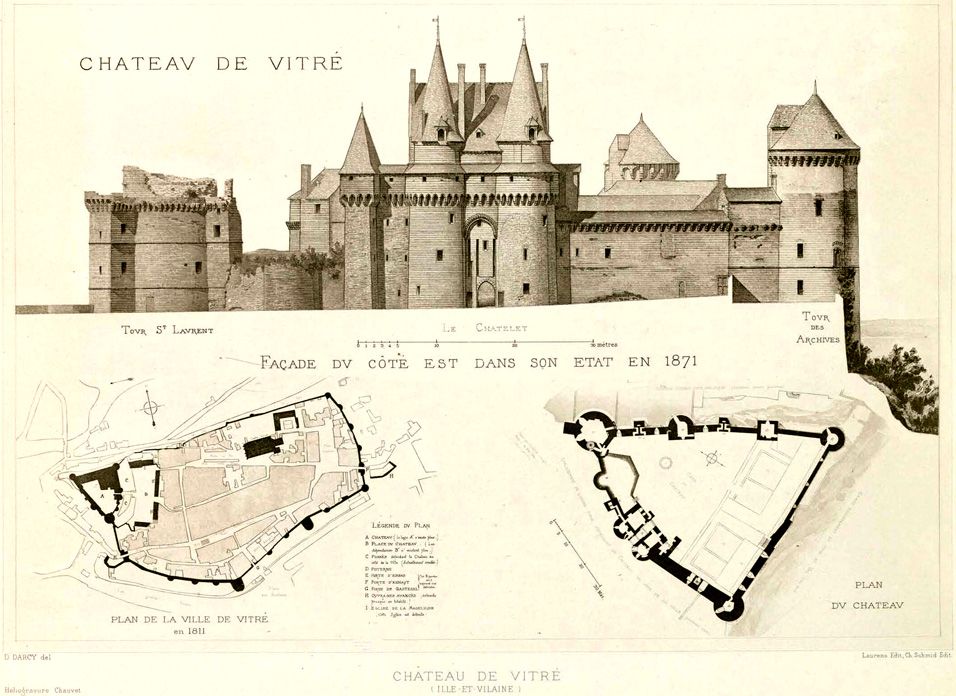 956x696 Elevation And Plans Of The Chateau De France
