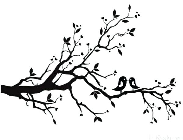 600x458 Birds On Branch Outline Branch Outline This Project Will Be Birds