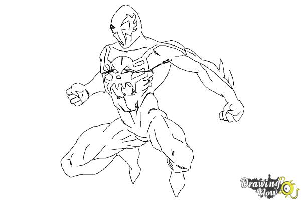 600x400 How To Draw Spiderman 2099