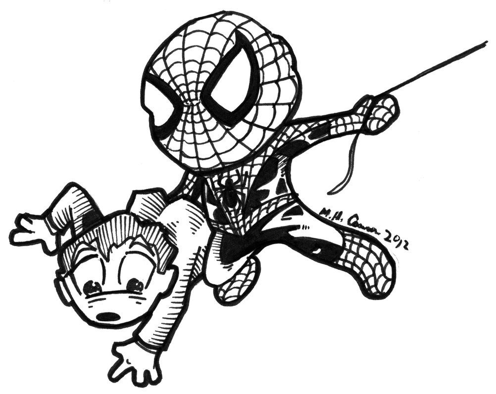 1002x797 Chibi Spiderman By Artildawn