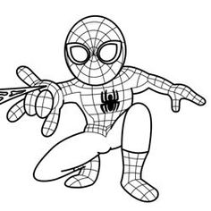 236x236 Chibi Spiderman Drawing