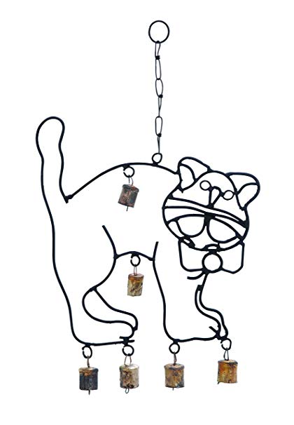 420x606 Benzara Cute Wind Chime With A Cat Design Wind