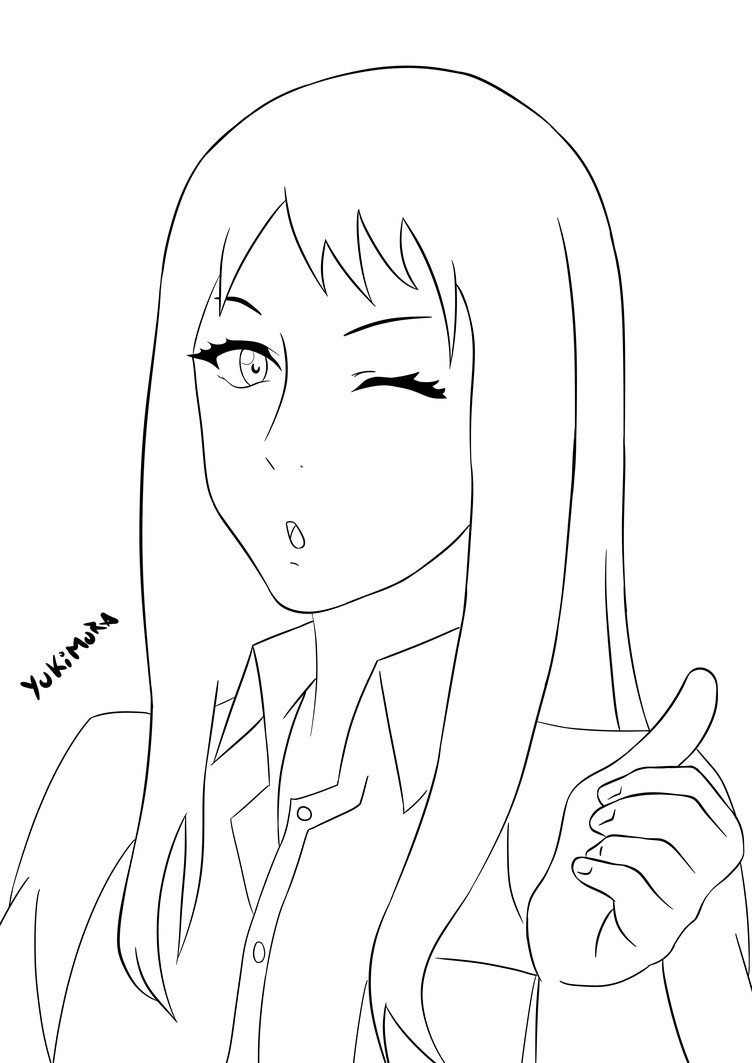 752x1063 Takako Chino Lineart By Yukimurasenpai
