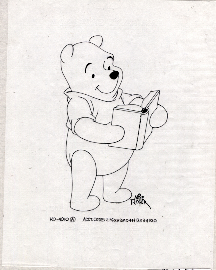 886x1106 Pooh With A Book