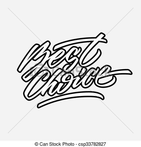 450x470 White Best Choice Calligraphy Lette. White Best Choice Vector