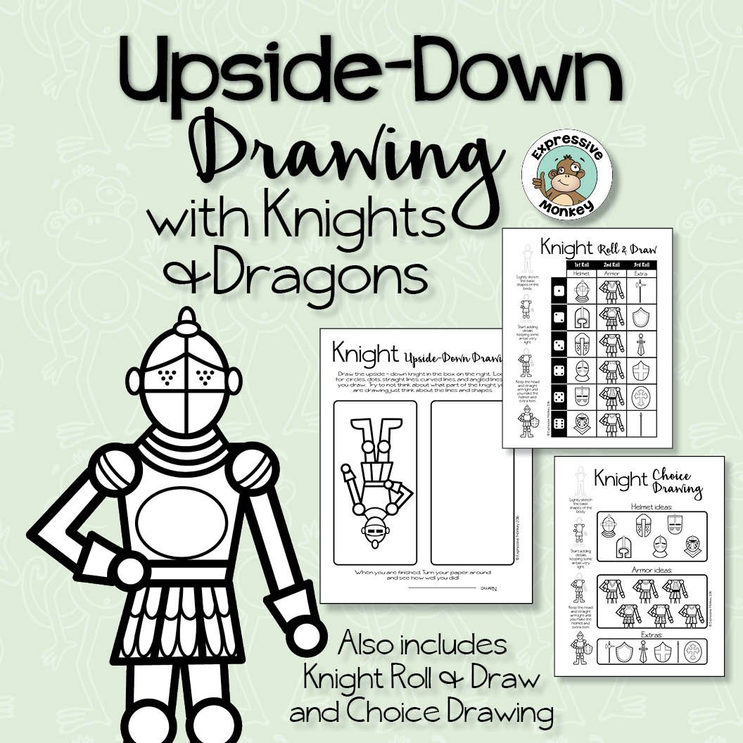 1056x1056 How To Draw Knights Amp Dragons Upside Down Drawing, Roll Amp Draw +