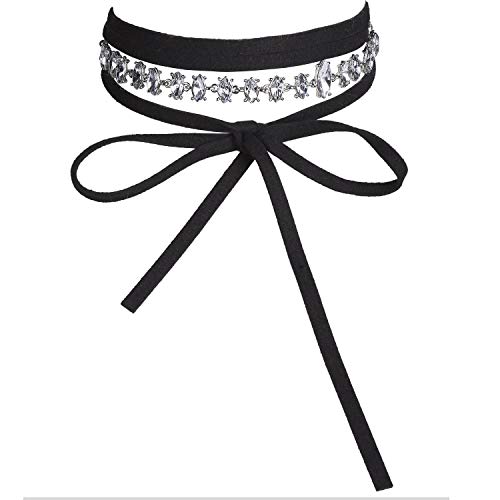 500x500 Murtoo Velvet Vintage Choker Leather Strap Decorated With Crystal