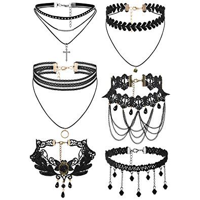 395x395 Oidea Wholesale 9 10 Pcs Womens Gothic Black Velvet Choker Collar